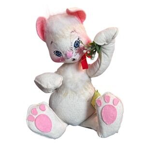 Annalee Mobilitee Posable Christmas Cat Doll Mistle Toe NWT No mouse